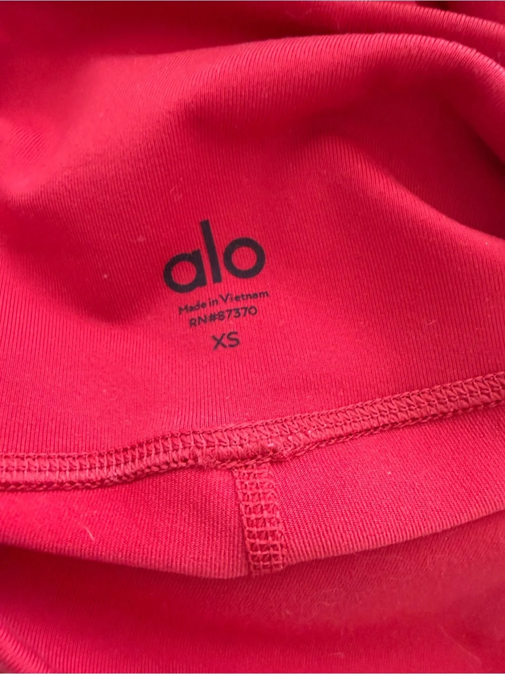 Alo Yoga  High-Waist Red Performance Leggings and Crop Top